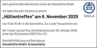 Rentnertreff 2025 Keulahütte