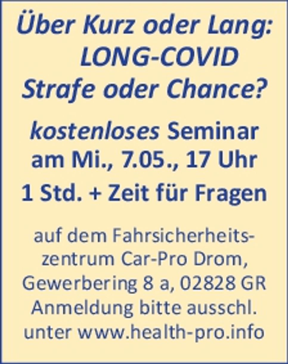 Titelseite/kostenl. Seminar Long Cov.