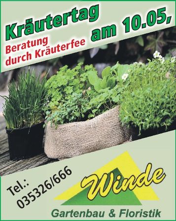 Gartenbau Winde Kräutertage 