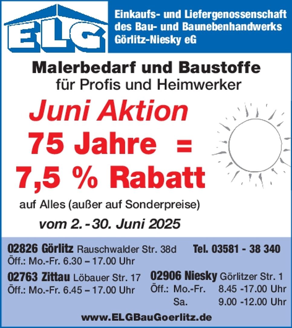 ELG - Jubiläum 75 Jahre