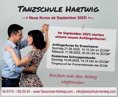 Tanzschule Hartwig - Neue Kurse ab Sept.