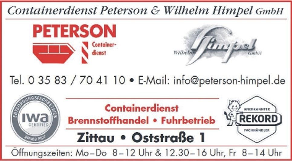Containerdienst Peterson & Wilhelm Himpe