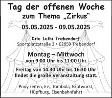 Zirkuswoche Kita Lutki Trebendorf
