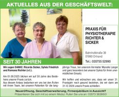 Seit 30 Jahren Physio Ortrand