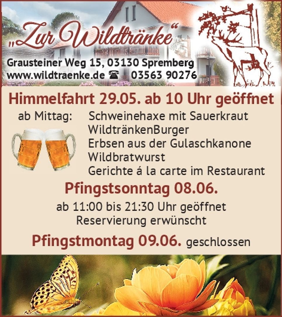 Wildtränke_Männertag/Pfingsten