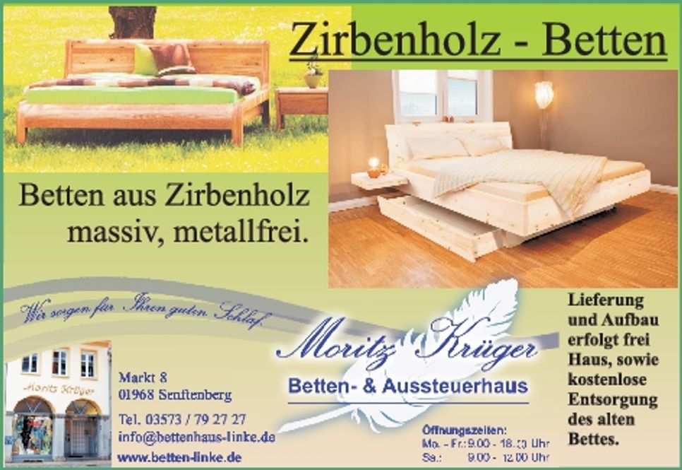 Zirbenholz-Betten