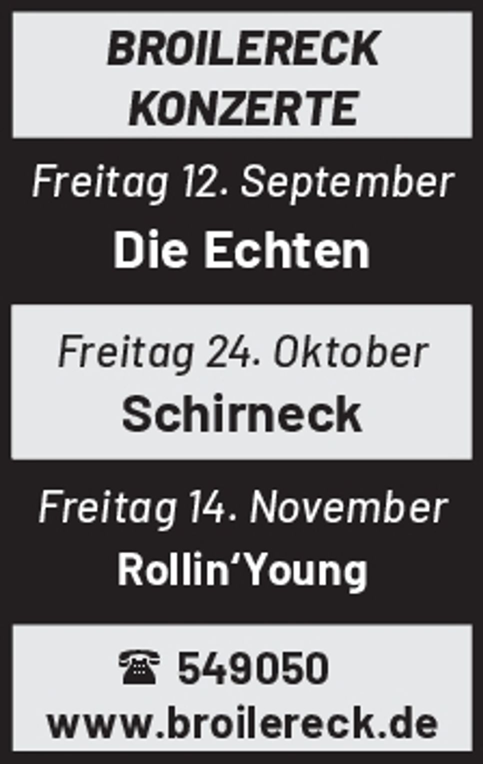 Broilereck Konzerte