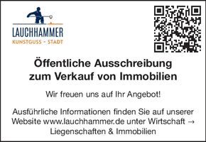 Ausschreibung Verkauf von Immobilien 