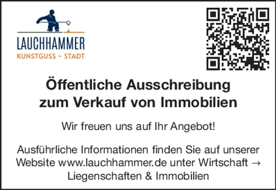 Ausschreibung Verkauf von Immobilien 