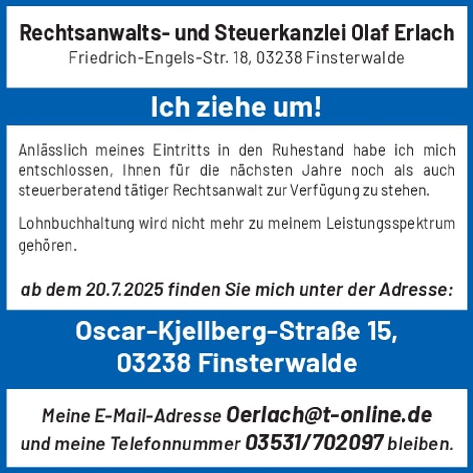 RA Gerlach Umzug
