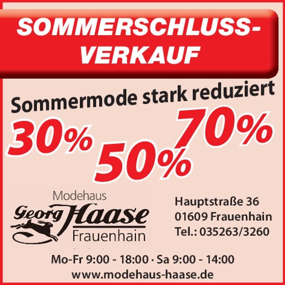 Sommerschlussverkauf