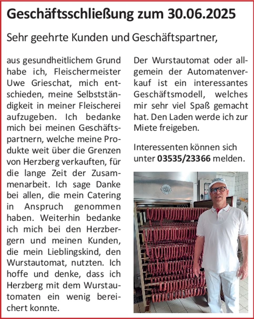 Geschäftsaufgabe