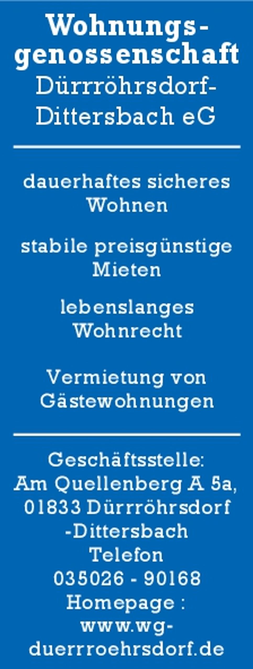 Wohnungsgenossenschaft Dürrröhrsdorf-D.