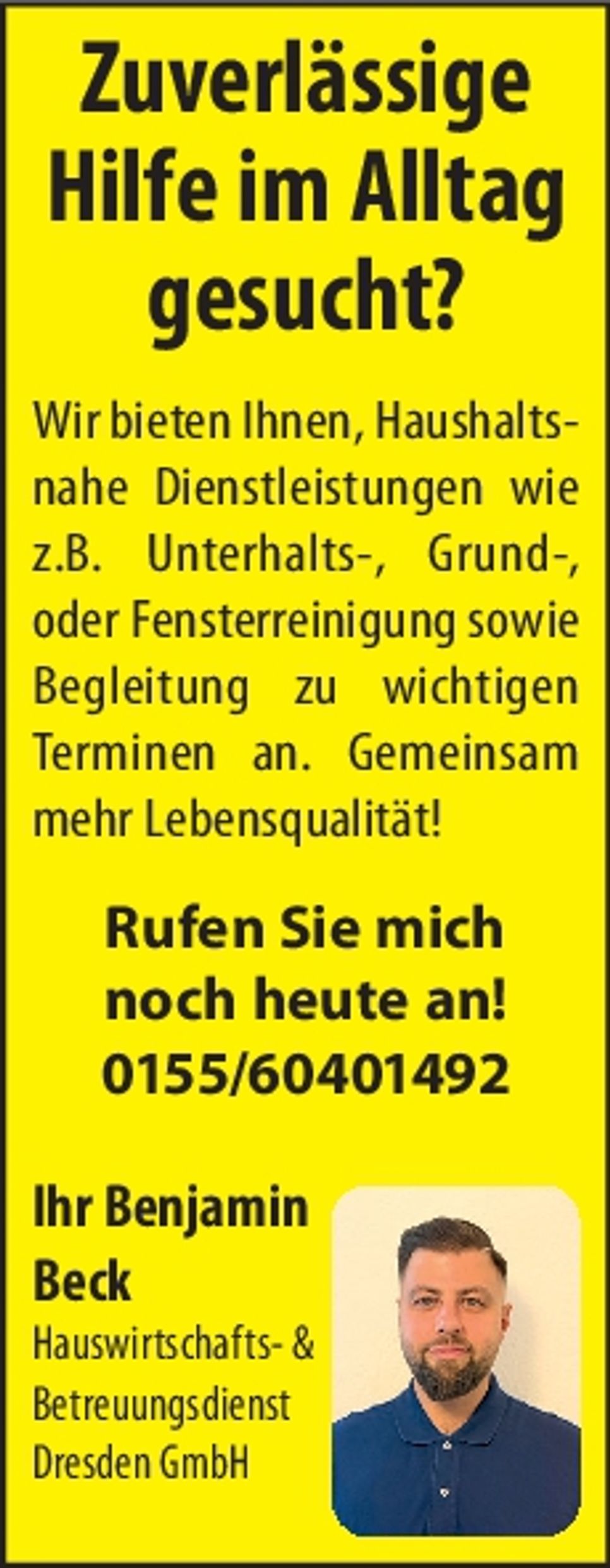 Hauswirtschafts- & Betreuungsdienst