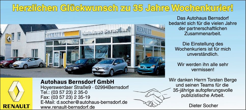 AH Bernsdorf 35 Jahre Woku