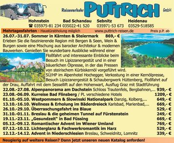 Senioren heute Puttrich Reisen