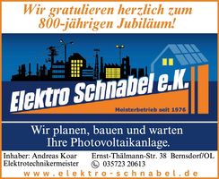 Elektroschnabel 800 Jahre 