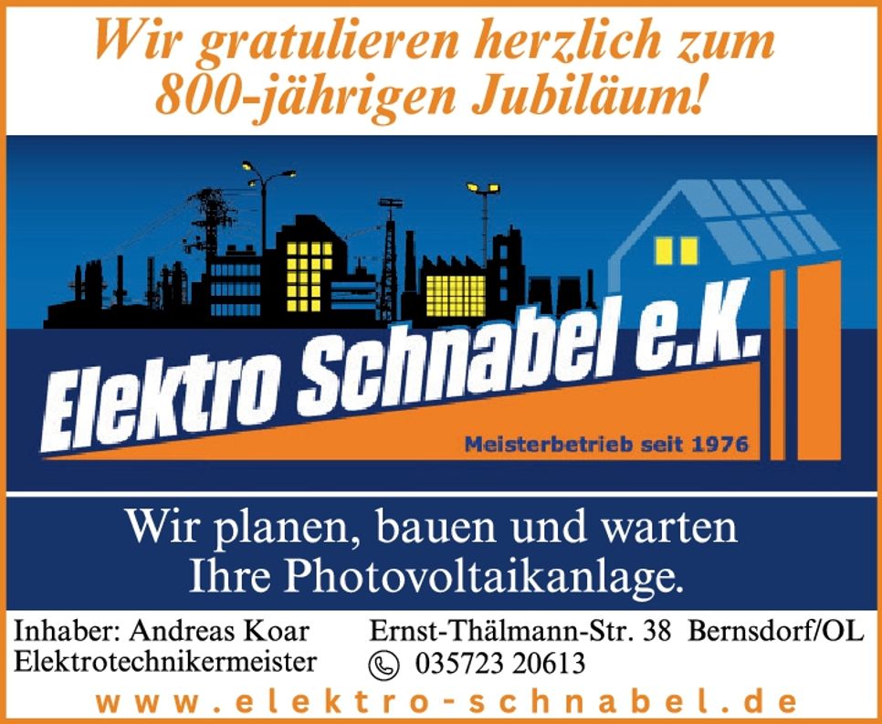 Elektroschnabel 800 Jahre 