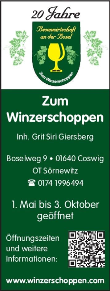 20 J. Zum Winzerschoppen Ausg. LK Meißen