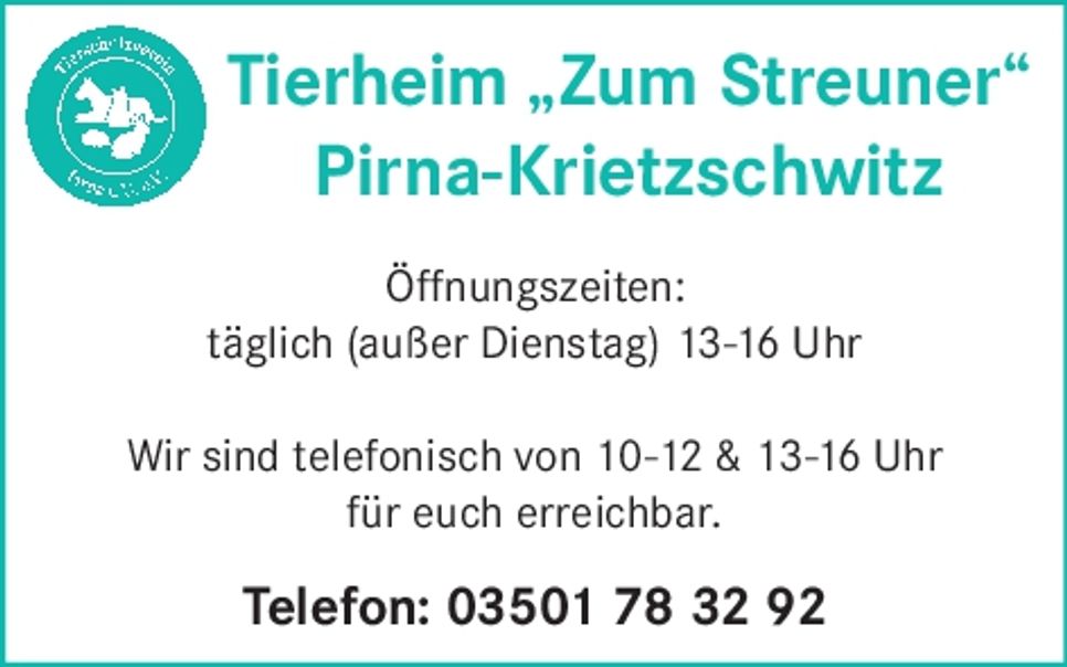 Tierheim Öffnungszeiten