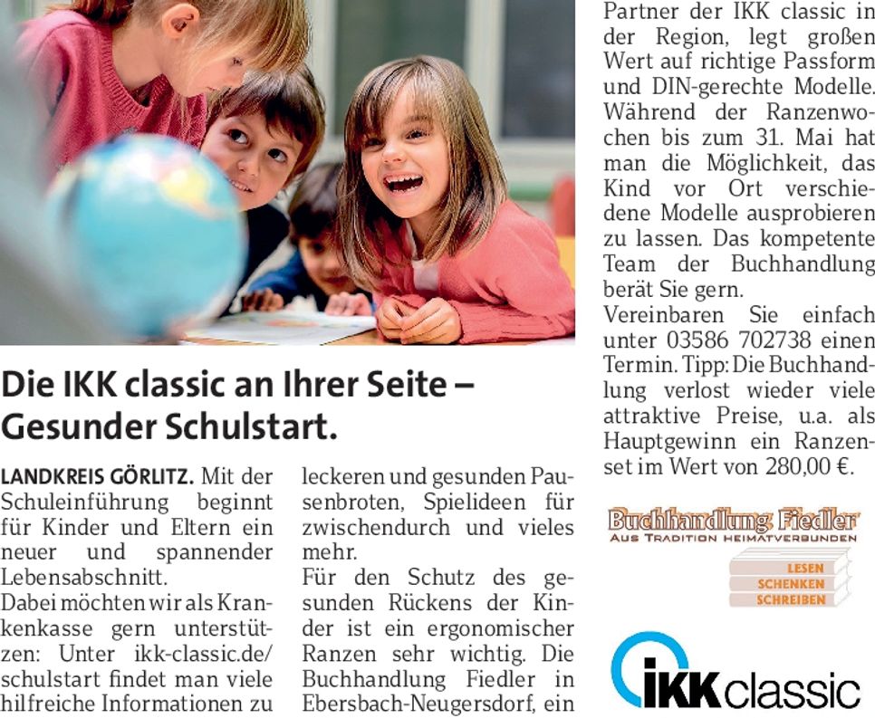 Schaufenster akt./IKK Aktion Ranzenwo.