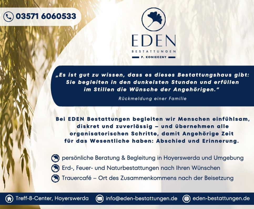 Eden Bestattungen - Titelseite