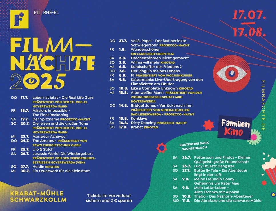 Programm Filmnächte Schwarzkollm