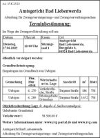 Zwangsversteigerung - Az: 15 K 25 / 23