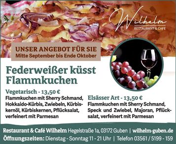 Federweißer küsst Flammkuchen