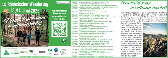 Sächsischen Wandertag 2025 in Jonsdorf