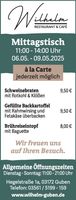 Titelseite Restaurant Wilhelm KW 19