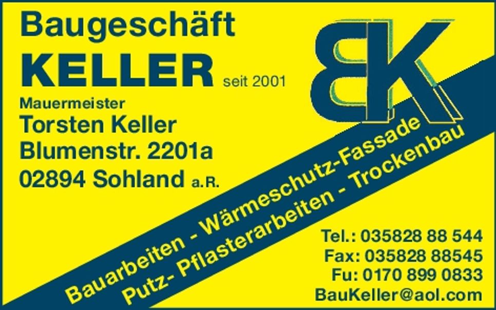 Baugeschäft Keller/ 100 Jahre