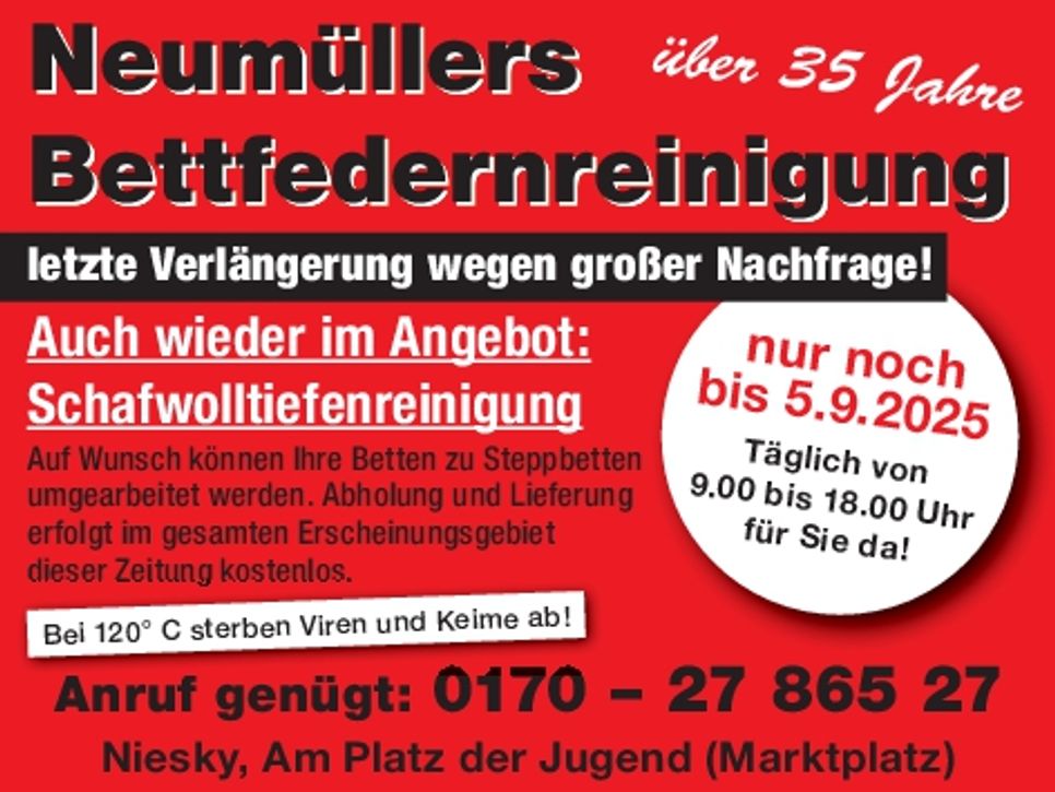 Bettfedernr. Neumüller / Niesky