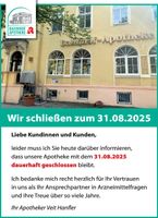 Wir schließen zum 31.8.2025