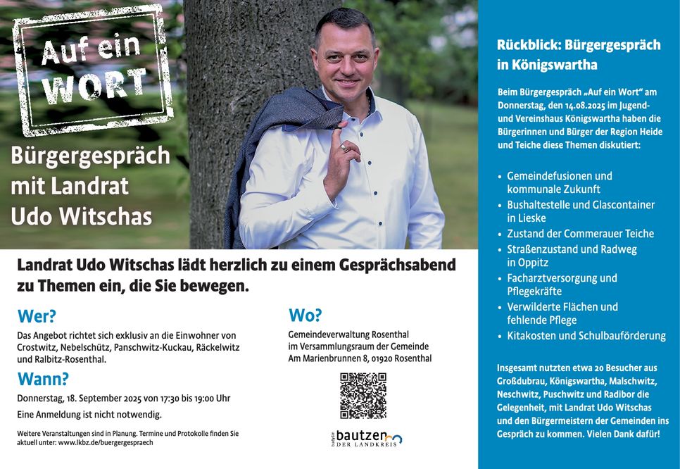 Bürgergespräch Klosterwasser