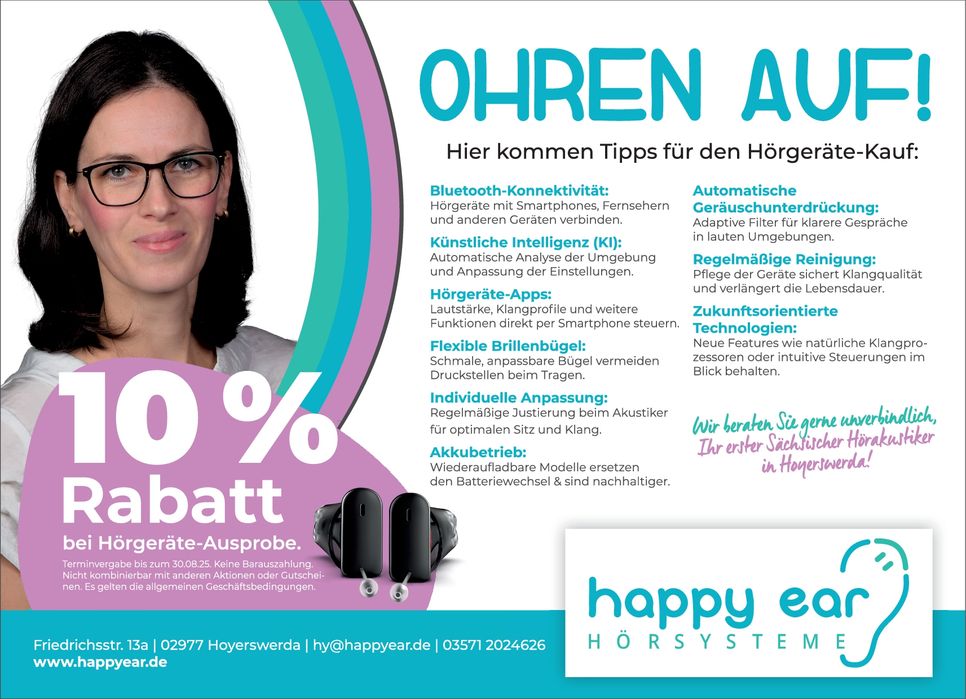 Ohren auf - 10% Rabatt