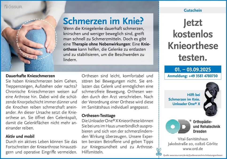 Orthesentesttage Görlitz 01.–03.09.
