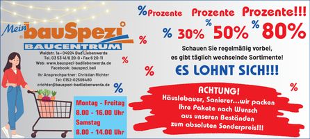 Bauspezi Abverkauf