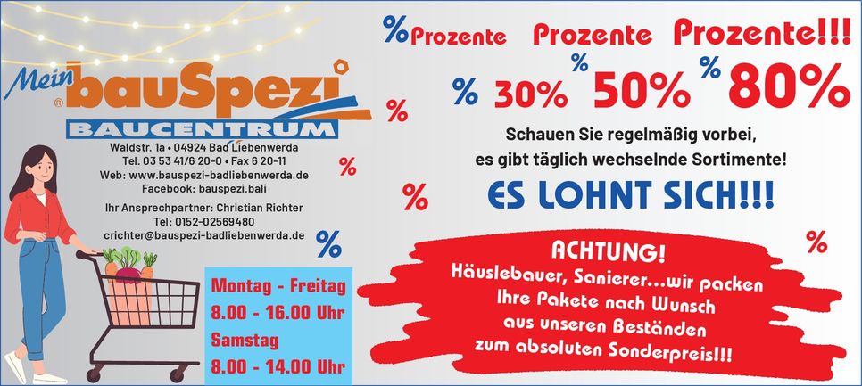 Bauspezi Abverkauf
