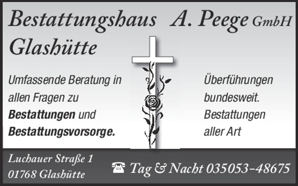 Bestattung Peege - 3. Serie