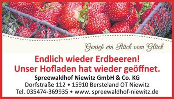 Erdbeeren - Hofladen geöffnet