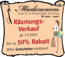 Abverkauf-Aktion Miederwaren